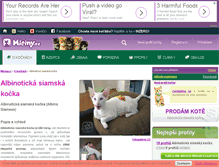 Tablet Screenshot of albinoticka-siamska-kocka.miciny.cz