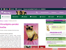 Tablet Screenshot of himalajsko-perska-kocka.miciny.cz