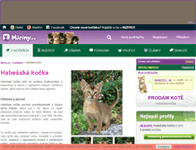 Tablet Screenshot of habesska-kocka.miciny.cz